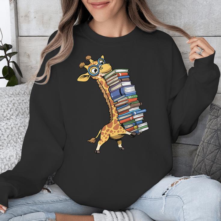 Teacher Shirt Giraffe Holding Books Bookworm Librarian Unisex Sweatshirt Teacher Shirt Giraffe Holding Books Bookworm Librarian Unisex Sweatshirt
