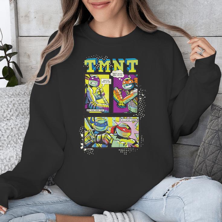 Teenage Mutant Ninja Turtles Retro Neon Comic Book Panels Unisex Sweatshirt