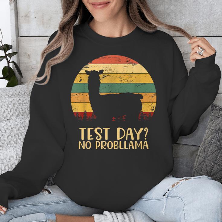 Test Day No Probllama Silhouette Teacher Student Graduation Unisex Sweatshirt