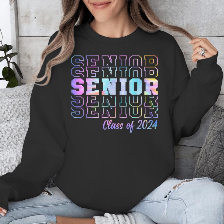 Tie Dye Senior 24 Class Of 2024 Seniors Graduation 24 Unisex Sweatshirt