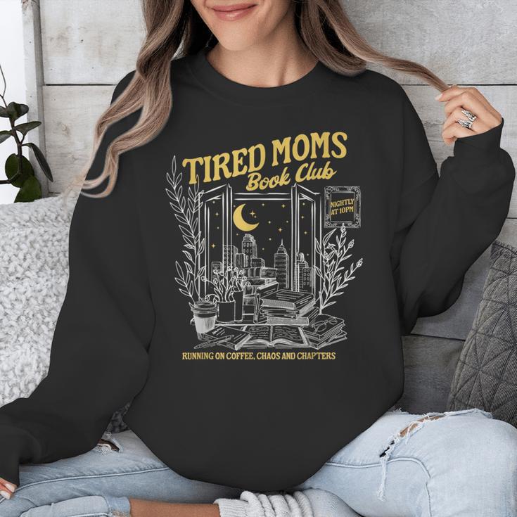 Tired Moms Club Bookish Book Lover Homebody Fall Book Club Unisex Sweatshirt