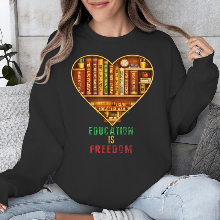 History Education Is Freedom Books Black History Heart Unisex Sweatshirt History Education Is Freedom Books Black History Heart Unisex Sweatshirt