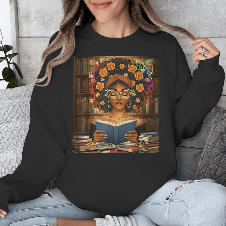 History Month Black Afro Girl Women Book Lovers Flower Unisex Sweatshirt History Month Black Afro Girl Women Book Lovers Flower Unisex Sweatshirt