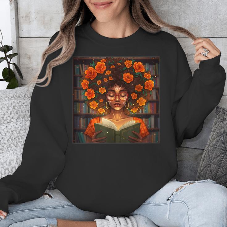 History Month Black Afro Girl Women Book Lovers Unisex Sweatshirt