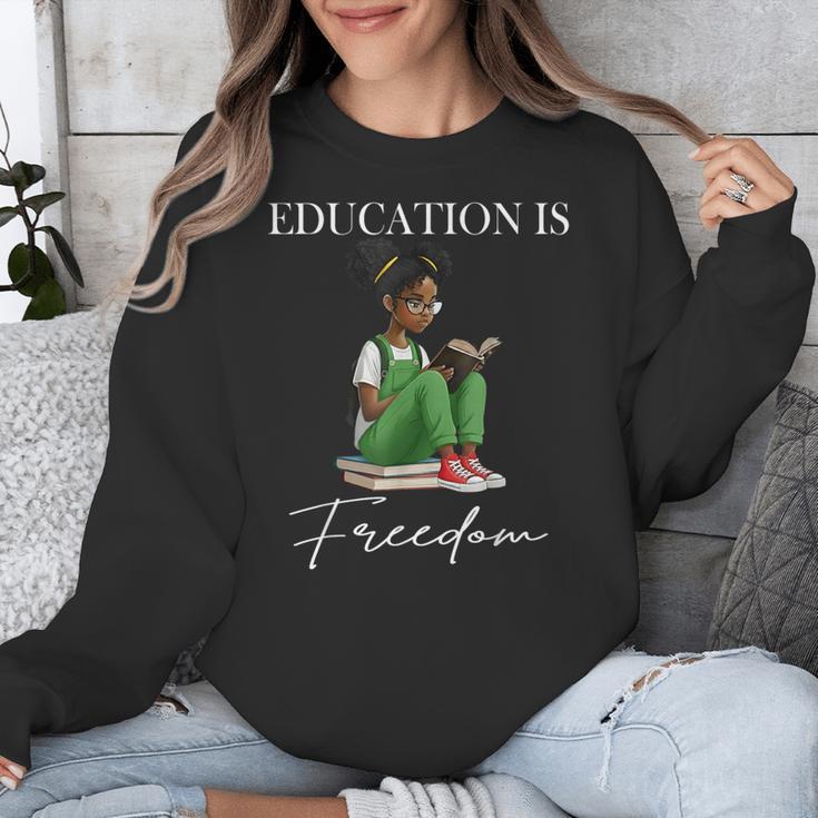 History Month Education Is Freedom Books Black Teacher Unisex Sweatshirt History Month Education Is Freedom Books Black Teacher Unisex Sweatshirt