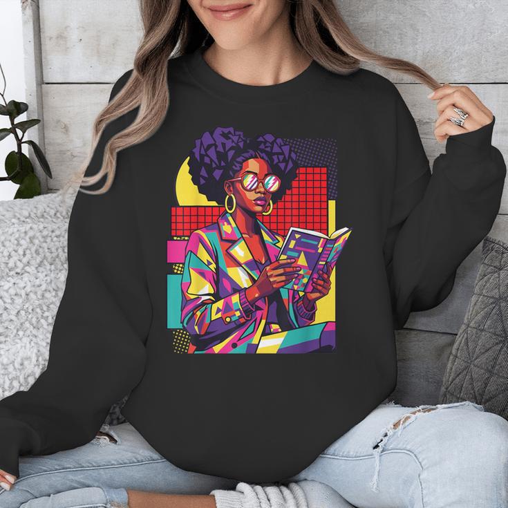 History Woman Reading Book Geometric Girl Educated Unisex Sweatshirt History Woman Reading Book Geometric Girl Educated Unisex Sweatshirt
