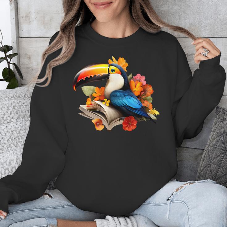 Toucan Reading Book Unisex Sweatshirt