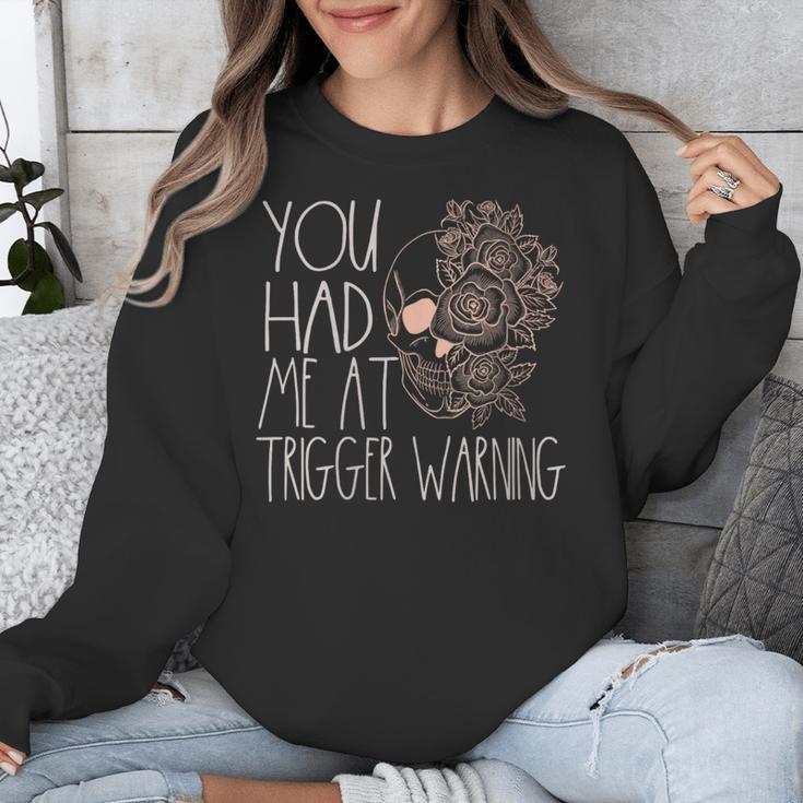 Trigger Warning Dark Romance Reader Smut Spicy Book Merch Unisex Sweatshirt Trigger Warning Dark Romance Reader Smut Spicy Book Merch Unisex Sweatshirt