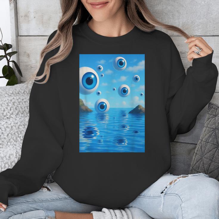 Trippy Weirdcore Frutiger Aero Surreal Eyeballs Y2K Unisex Sweatshirt Trippy Weirdcore Frutiger Aero Surreal Eyeballs Y2K Unisex Sweatshirt