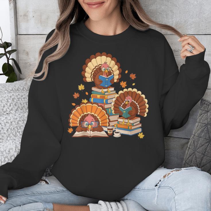 Turkey Read Books Reading Fall Thanksgiving Teacher Unisex Sweatshirt Turkey Read Books Reading Fall Thanksgiving Teacher Unisex Sweatshirt