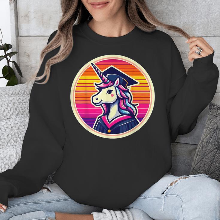 Unicorn University Graduation Graduating School Girl Cute Unisex Sweatshirt