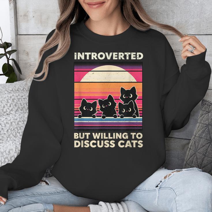 Unique Art For Introverted Cat Fans -Adults Cat Humorous Introvert Small Unisex Sweatshirt Unique Art For Introverted Cat Fans -Adults Cat Humorous Introvert Small Unisex Sweatshirt