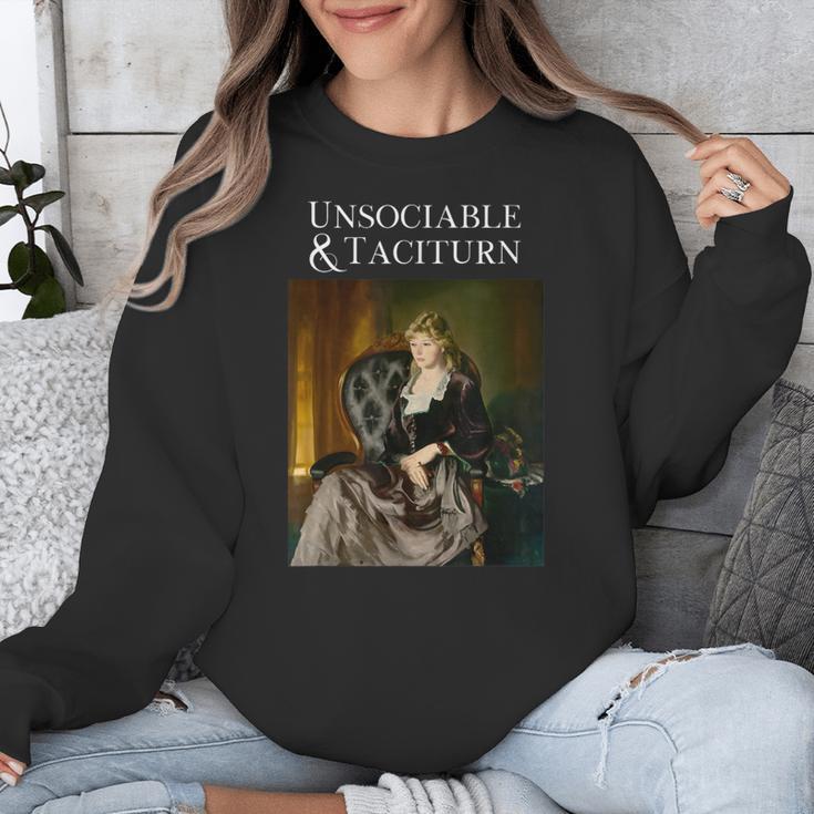 Unsociable And Taciturn Jane Austin Quote Book Classic Lit Unisex Sweatshirt Unsociable And Taciturn Jane Austin Quote Book Classic Lit Unisex Sweatshirt