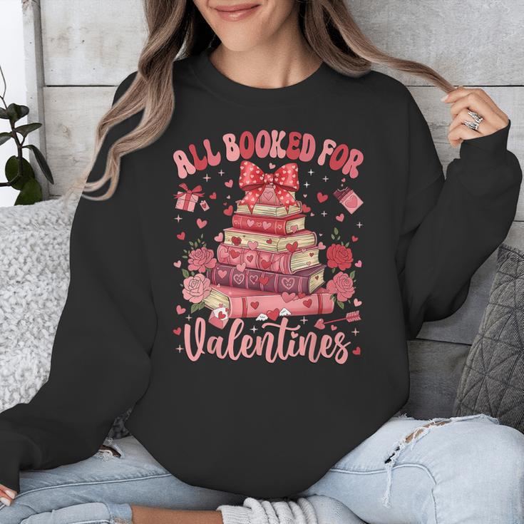 Valentine All Booked For Valentines Book Lovers Teacher Kid Unisex Sweatshirt