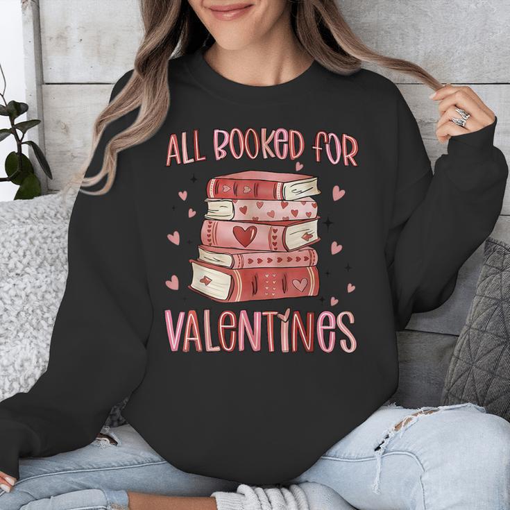 Valentines All Booked For Valentines Book Lovers Teacher Kid Unisex Sweatshirt