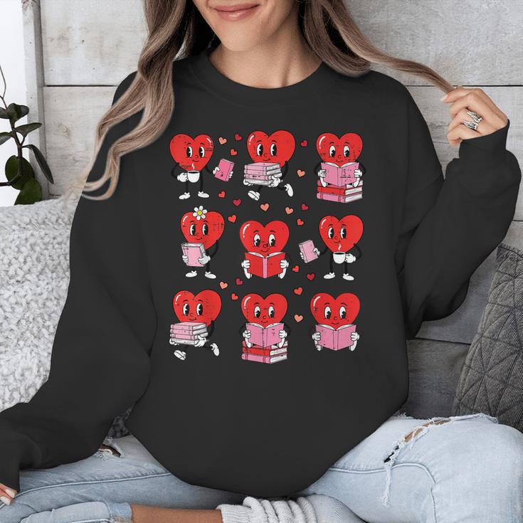 Valentines Day Librarian Heart Reading Book Women Men Kids Unisex Sweatshirt Valentines Day Librarian Heart Reading Book Women Men Kids Unisex Sweatshirt