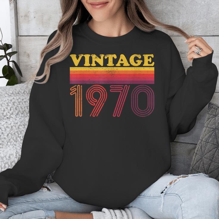 Vintage 1970 Retro Style 70's Born Nostalgia Vibes Birthday Unisex Sweatshirt Vintage 1970 Retro Style 70's Born Nostalgia Vibes Birthday Unisex Sweatshirt