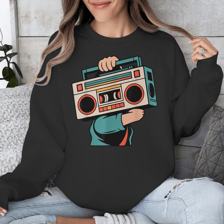 Vintage 80s 90s Retro Boombox Music Hip Hop Nostalgia Party Unisex Sweatshirt Vintage 80s 90s Retro Boombox Music Hip Hop Nostalgia Party Unisex Sweatshirt
