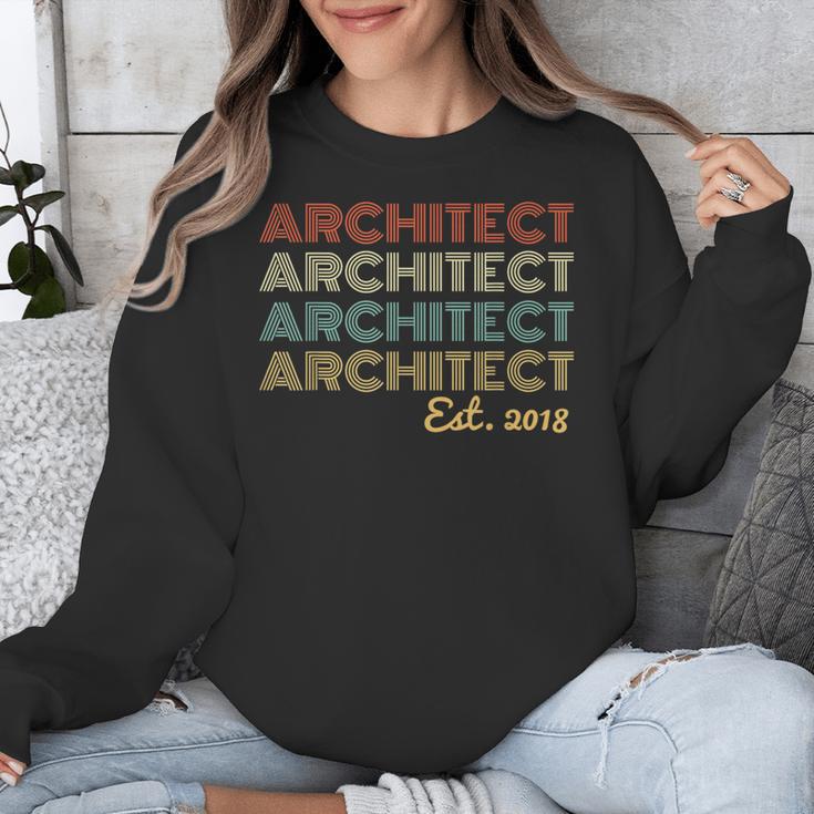 Vintage Architect Est 2018 Graduation 2018 Unisex Sweatshirt