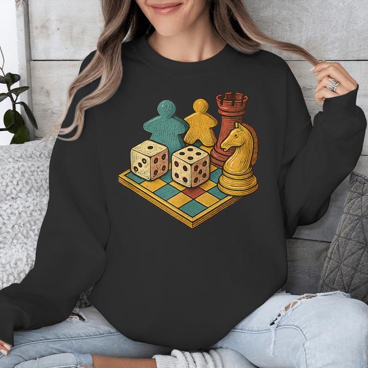 Vintage Board Game Art – Tabletop Nostalgia Unisex Sweatshirt