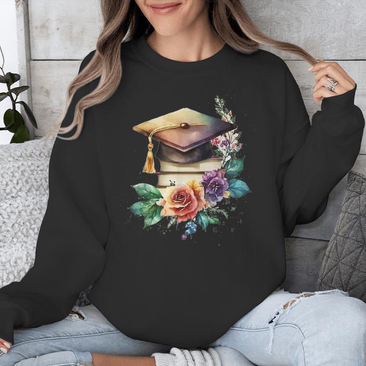 Vintage Hat High School College Graduate Graduation Unisex Sweatshirt