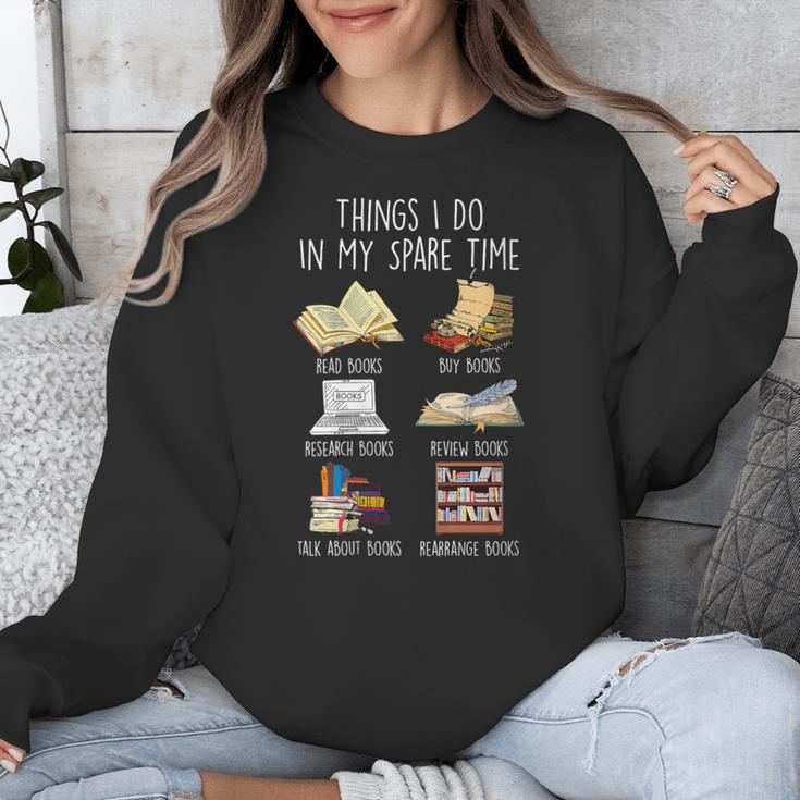 Vintage Retro Things I Do In My Spare Time Books Unisex Sweatshirt