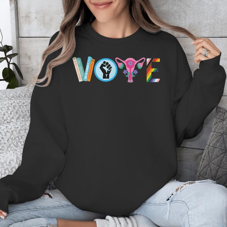Vote Reproductive Right BLM Political Activism Lgbtq Book Unisex Sweatshirt Vote Reproductive Right BLM Political Activism Lgbtq Book Unisex Sweatshirt