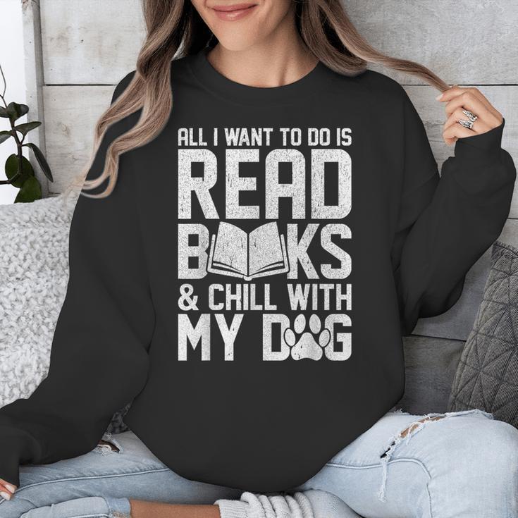 All I Want To Do Is Read Books Reading Dog Lovers Unisex Sweatshirt All I Want To Do Is Read Books Reading Dog Lovers Unisex Sweatshirt