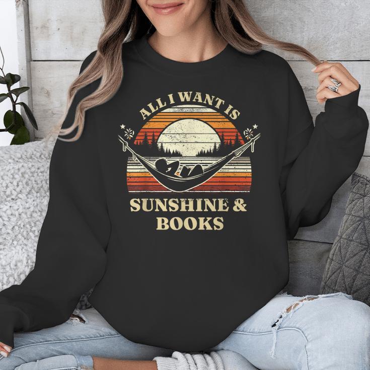 All I Want Is Sunshine & Books Summer Reading Unisex Sweatshirt