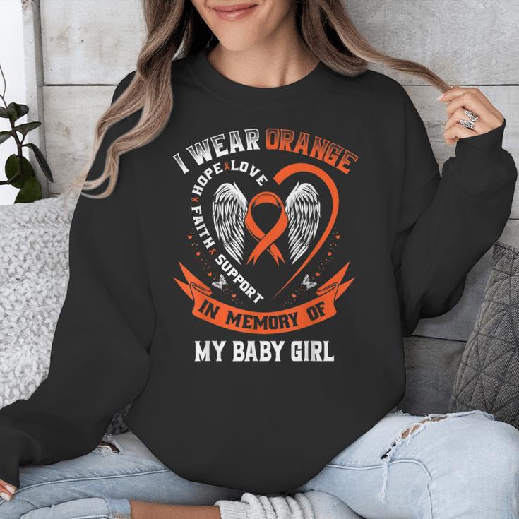 Wear Orange In Memory Of Baby Girl Daughter Leukemia Cancer Unisex Sweatshirt Wear Orange In Memory Of Baby Girl Daughter Leukemia Cancer Unisex Sweatshirt