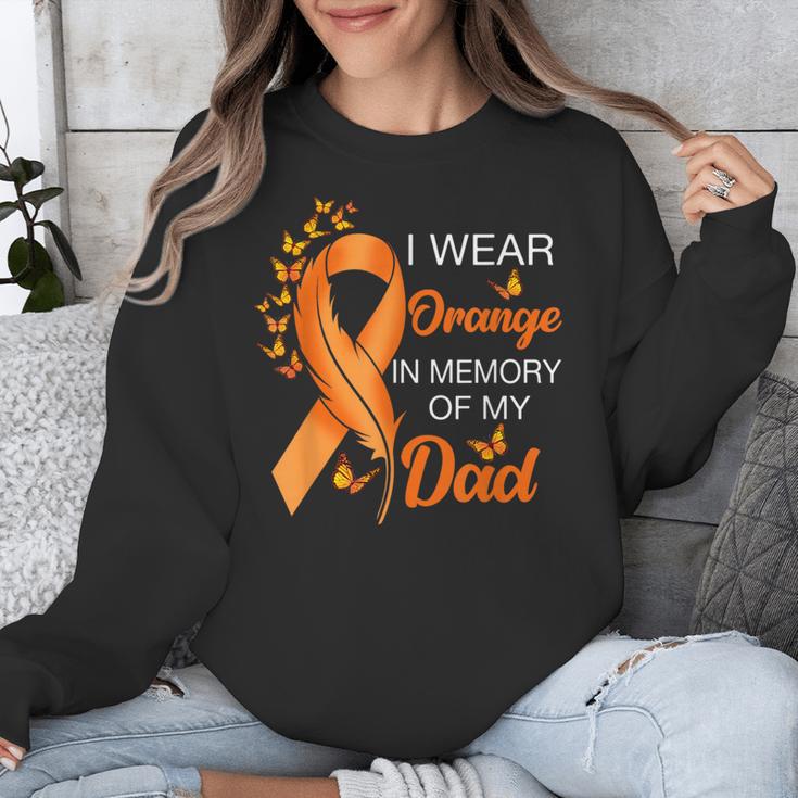 I Wear Orange In Memory Of My Dad Leukemia Awareness Cancer Unisex Sweatshirt I Wear Orange In Memory Of My Dad Leukemia Awareness Cancer Unisex Sweatshirt