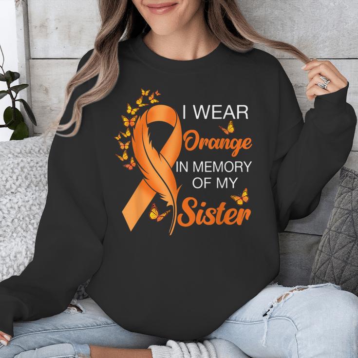 I Wear Orange In Memory Of My Sister Leukemia Awareness Unisex Sweatshirt I Wear Orange In Memory Of My Sister Leukemia Awareness Unisex Sweatshirt