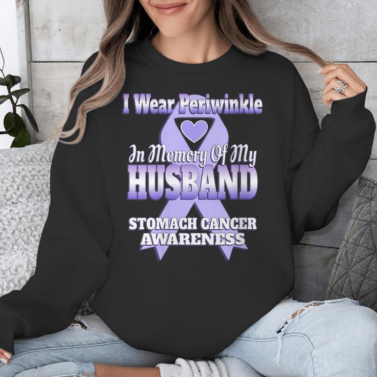 I Wear Periwinkle In Memory Of My Husband Stomach Cancer Unisex Sweatshirt