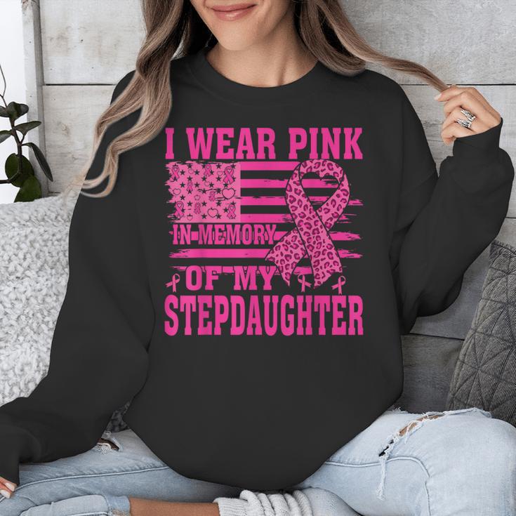 I Wear Pink In Memory Of My Stepdaughter Breast Cancer Unisex Sweatshirt