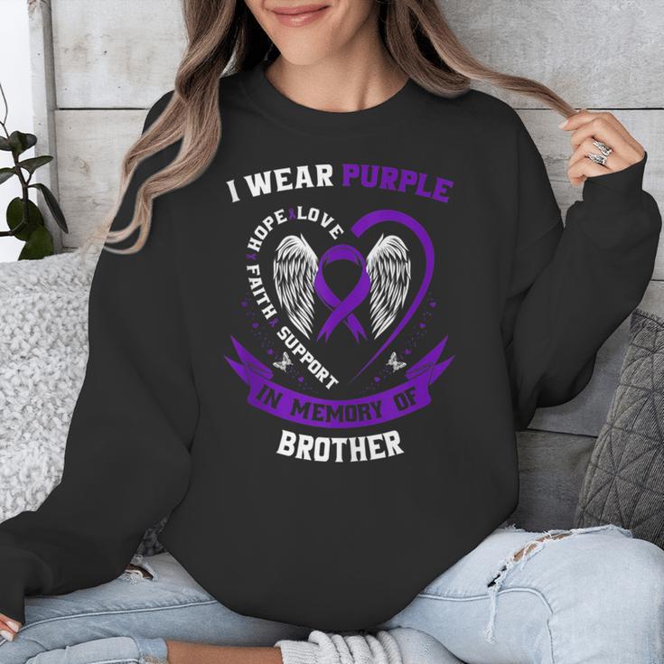I Wear Purple In Memory Of Brother Epilepsy Awareness Family Unisex Sweatshirt I Wear Purple In Memory Of Brother Epilepsy Awareness Family Unisex Sweatshirt