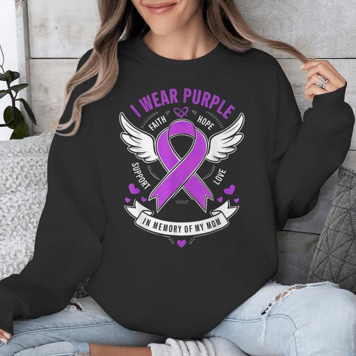I Wear Purple In Memory Of My Mom Alzheimers Awarenesss Unisex Sweatshirt I Wear Purple In Memory Of My Mom Alzheimers Awarenesss Unisex Sweatshirt