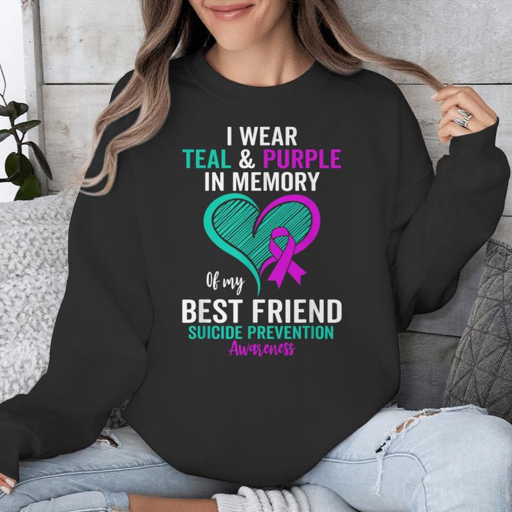I Wear Teal And Purple In Memory Of My Friend Mental Health Unisex Sweatshirt I Wear Teal And Purple In Memory Of My Friend Mental Health Unisex Sweatshirt