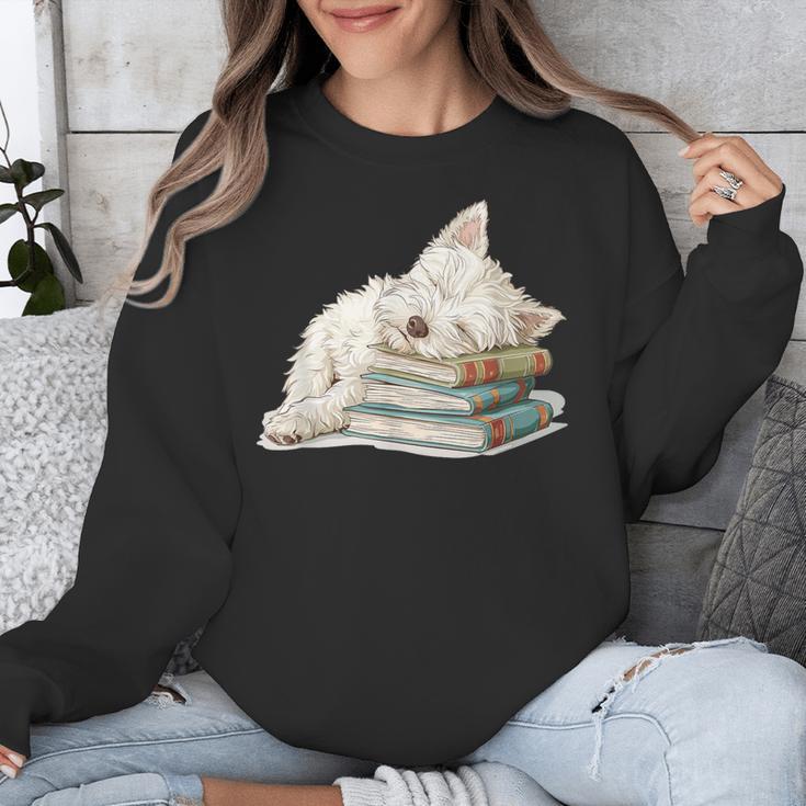 West Highland Terrier Books Dog Breed Westie For Men Women Girls Kids Unisex Sweatshirt