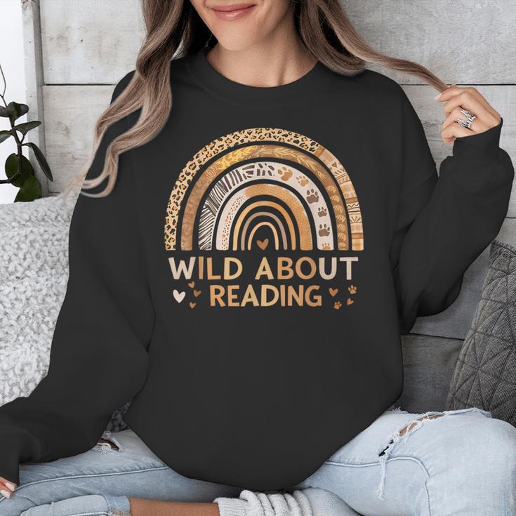 Wild About Reading Books Reader Lover Bookworm Librarian Unisex Sweatshirt