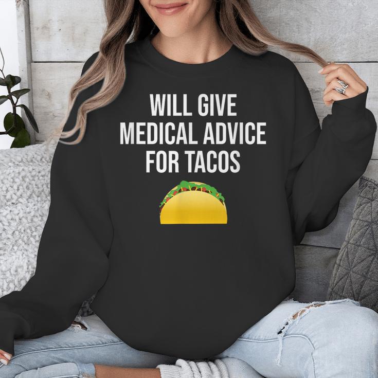 Will Give Medical Advice For Tacos Shirt Nurse Graduation MD Unisex Sweatshirt