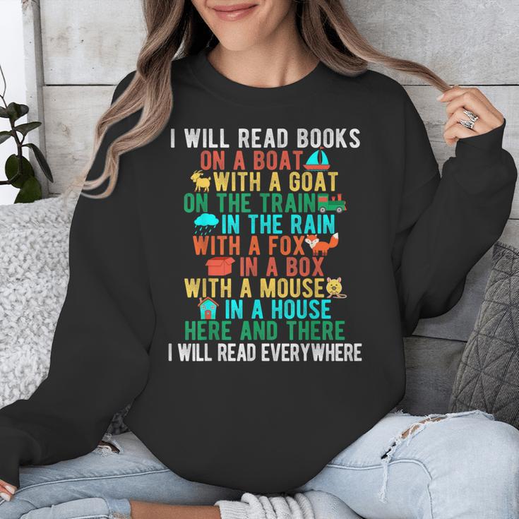 I Will Read Book On Boat Words For Kids Unisex Sweatshirt