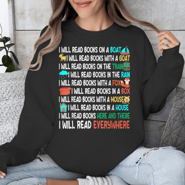 I Will Read Books On A Boat & Everywhere Reading Book Unisex Sweatshirt