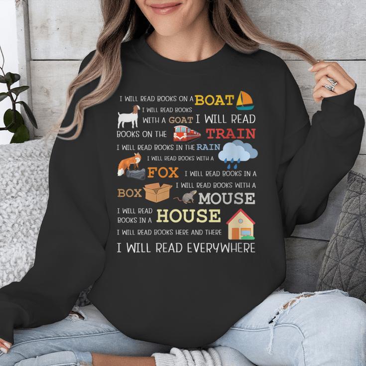 I Will Read Books On a Boat & Everywhere Reading Unisex Sweatshirt