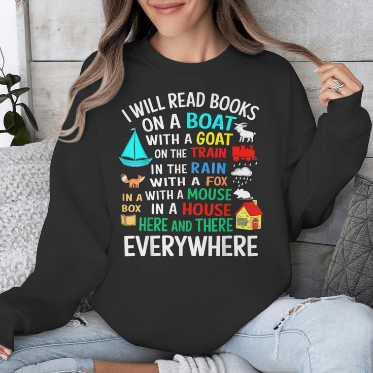 I Will Read Books On A Boat & Everywhere Unisex Sweatshirt I Will Read Books On A Boat & Everywhere Unisex Sweatshirt