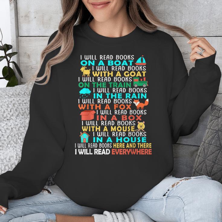 I Will Read Books On A Boat Kids Reading Read Books Unisex Sweatshirt