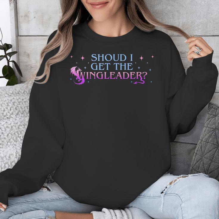 Should I Get The Wingleader Dragon Lover Book Lover Quote Unisex Sweatshirt