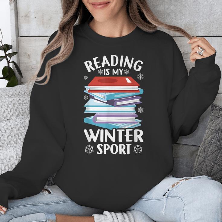 Winter Reading Book Bookworm Winter Unisex Sweatshirt