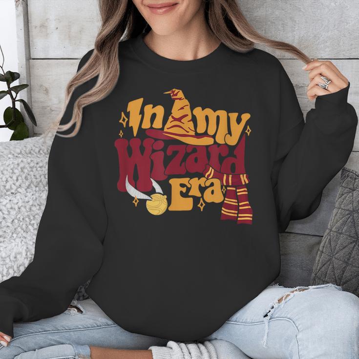 In My Wizard Era Groovy Bookish Fantasy Reader Book Lover Unisex Sweatshirt