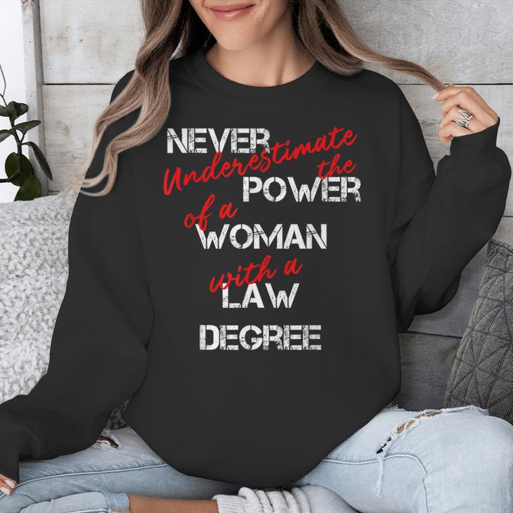 Woman Law Degree Graduation Diploma Party Unisex Sweatshirt