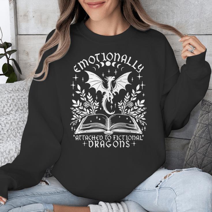 Women Dragons Bookish Fantasy Book Club Book Lover Reader Unisex Sweatshirt
